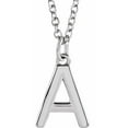 thumbnail image 1 of Precious Stars Unisexe 14K Or Blanc Initiale un Collier de Balancement, 1 of 3
