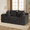 Black, variant on 3-in-1 Convertible Sofa: 54 inch Boneless Loveseat Sleeper with 4 Pillows for Bedroom, No Assembly, Gray