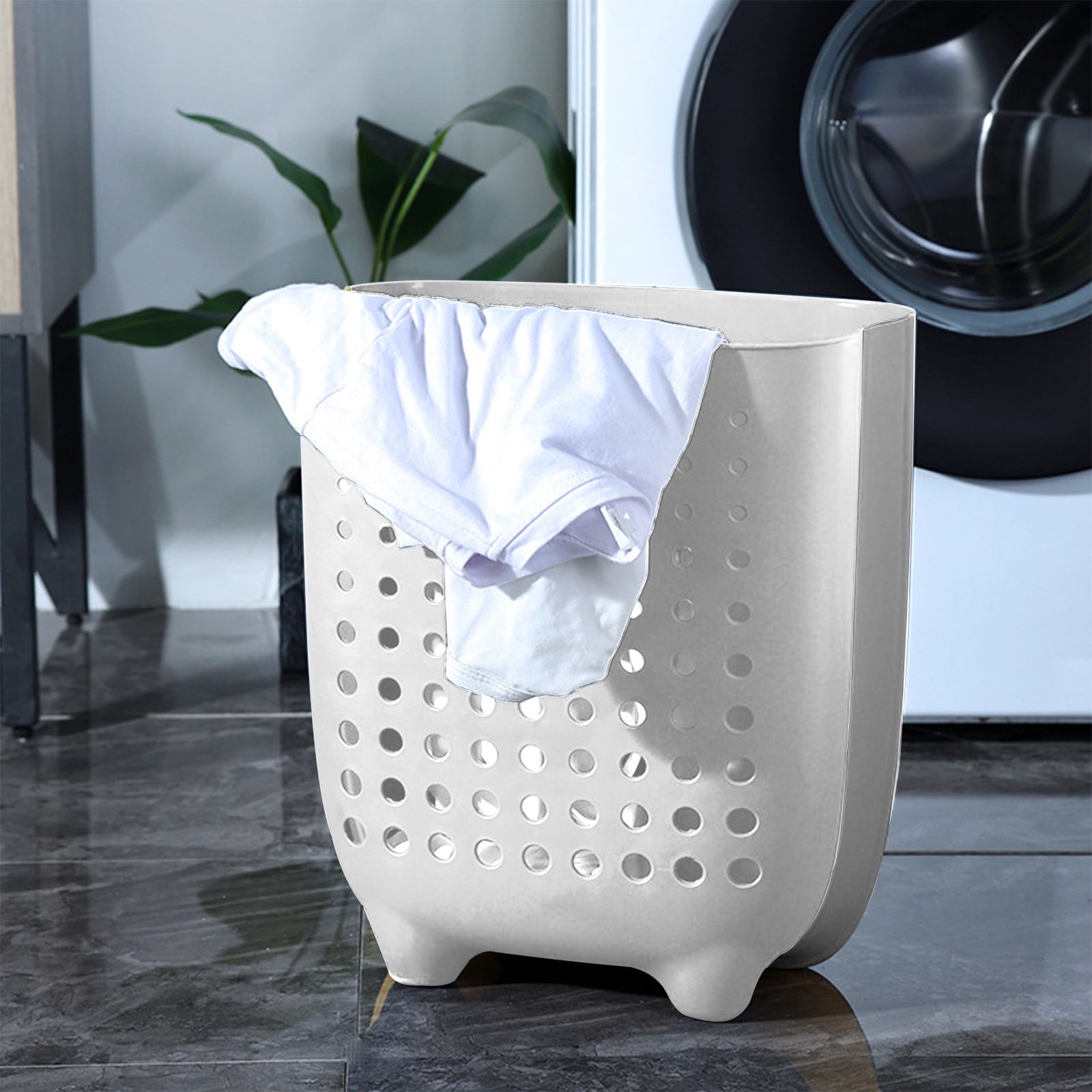 Foldable Plastic Laundry Baskets. Wall Hanging Storage Basket. Multi