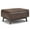 Black Fuax Leather, variant on Pemberly Row Mid-Century 34" Faux Leather Storage Ottoman in Distressed Grey