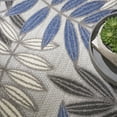 thumbnail image 4 of Nourison Aloha Indoor/Outdoor Grey/Blue 5'3" x ROUND Area Rug, (5 Round), 4 of 10