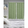 thumbnail image 3 of Grass Green Bedroom Curtains 63 Inches length, Farmhouse Burlap Solid Green Color Modern Linen Texture Window Treatment Curtain Drapes, Rod Pocket Curtain Panels for Living Room, 42"x63", 2 Panels, 3 of 7