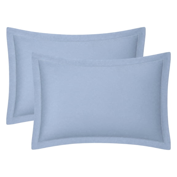 Unique Bargains 2 Pack Cotton Pillowcase Cooling Envelope Closure Bedding Queen Blue