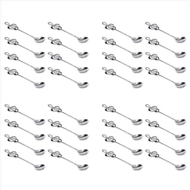 32 Unids Tema de la Música Cuchara Agitadora de Té Cuchara de Café de Acero Inoxidable Nota Forma Pequeño Helado Postre Cuchara Cubiertos Creativos