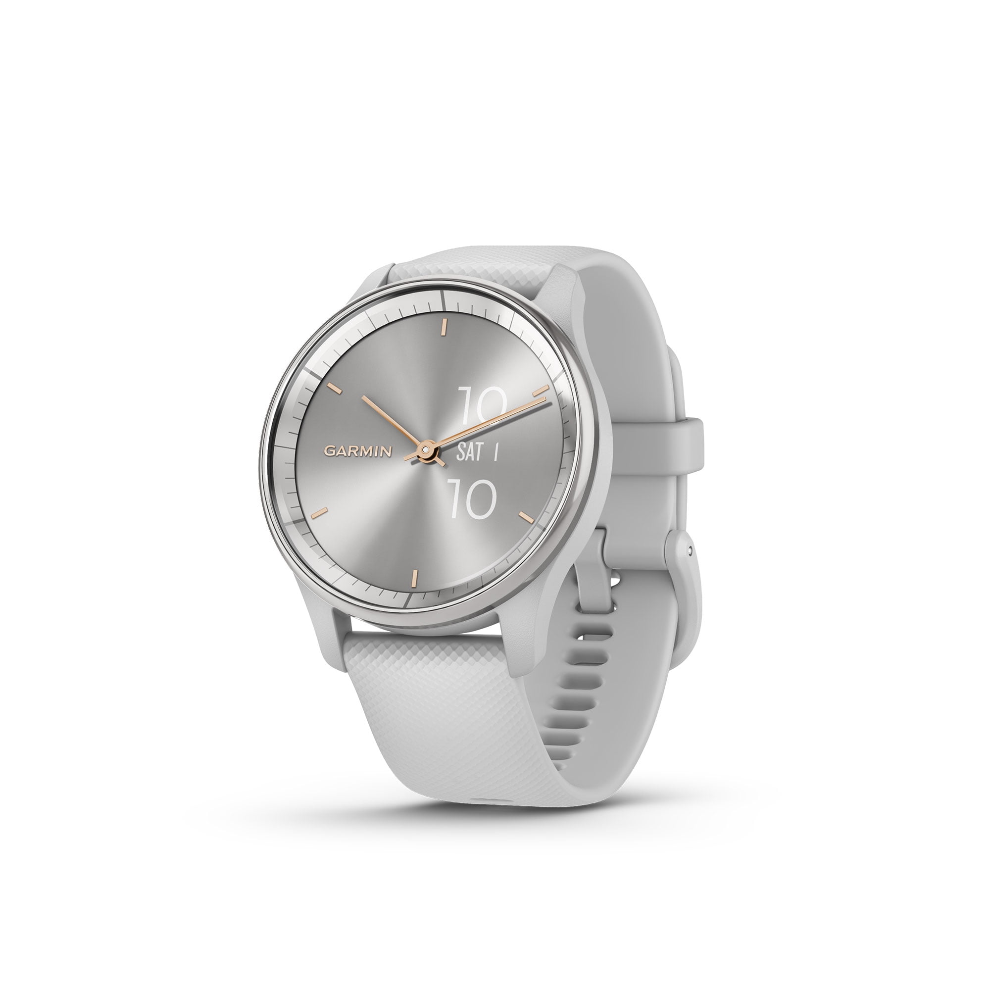 Garmin vivomove Trend Hybrid Smartwatch Silver Bezel - Mist Grey Case