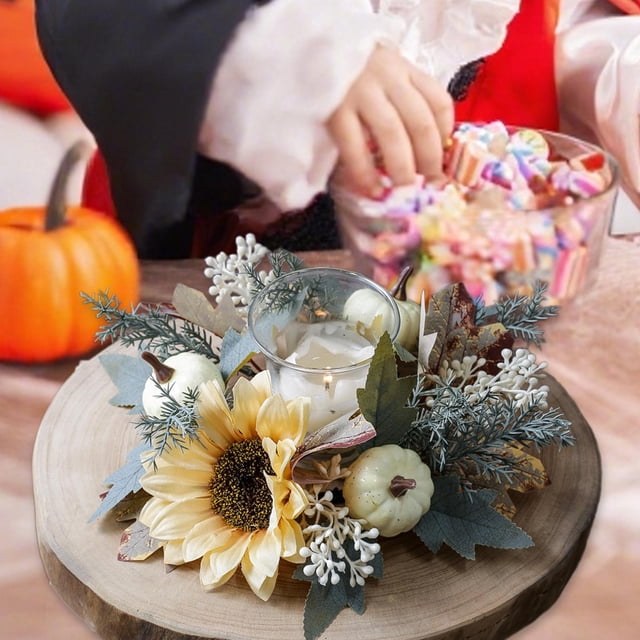 Guirnalda Rústica Decorativa De Otoño Con Forma De Vela Para Mesa De Salón Y Festival.