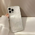 thumbnail image 5 of Compatible with iPhone Case,Cute Butterfly Curly Wave Frame Camera Lens Protection Clear Soft Shockproof Cover Phone Case for Women Girls (White,iPhone 12), 5 of 7