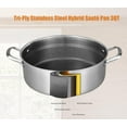 thumbnail image 4 of Inqibee Non Stick Sauté Pan with Lid Hybrid Tri-Ply Stainless Steel,Induction Compatible,Dishwasher and Oven Safe 3 QT., 4 of 7