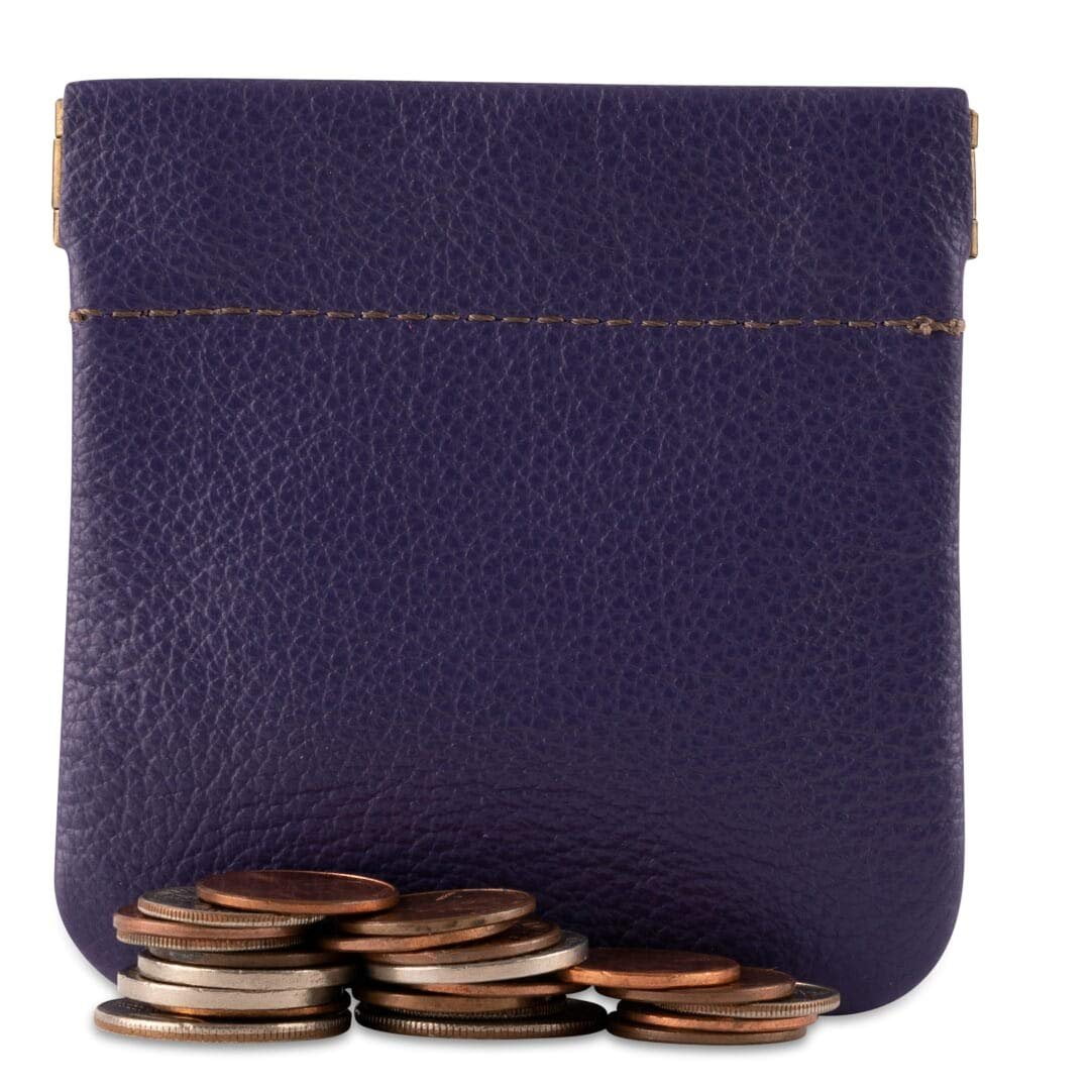 Made In Usa Products Only Leather Squeeze Coin Purse Pouch