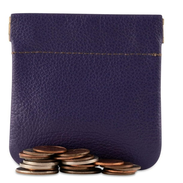 Nabob Leather Leather Squeeze Coin Purse, Coin Pouch Change Holder