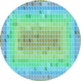 thumbnail image 1 of Ahgly Company Indoor Round Patterned Turquoise Green Area Rugs, 4' Round, 1 of 6
