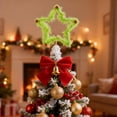 thumbnail image 3 of Fuzzy Star Tree Topper, Whimsical Christmas Decorations for Tree Top, Soft Plush Holiday Party Decor with Five-Point Star Shape Festive Accent, 3 of 8
