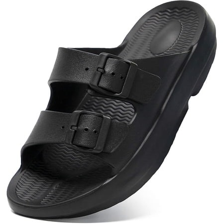 Unisex Slide Sandals Arch Support Comfort Slides Adjustable Eva Double ...