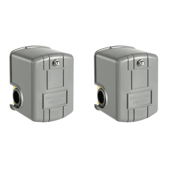2X Pessure Switch for Well Pump, 40-60Psi Water Pressure Adjustable Differential, 1/4 Inch Female NPT
