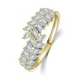 thumbnail image 1 of AMERTEER Bague Ajustable Plaquée Or Bague CZ Simulée pour Jeunes Filles Femmes, 1 of 6