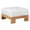 Light Gray, variant on Paradiso Outdoor Solid Teak Wood Ottoman - Gray fabric