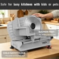 thumbnail image 5 of CUOCCO PRO 150W Electric Meat Slicer with 2 Blades, Adjustable Thickness 0-15mm, Removable Blade for Easy Cleaning, Child Safety Lock & Non-Slip Suction Feet, Ideal for Deli Meat, Cheese, and Bread, 5 of 10
