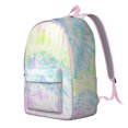 thumbnail image 2 of Waterproof School Backpack with Vibrant Rainbow Tie Dye Print – Abstract Watercolor and Vintage Psychedelic Swirl Design, Durable Boho Style for School and Travel, 2 of 4