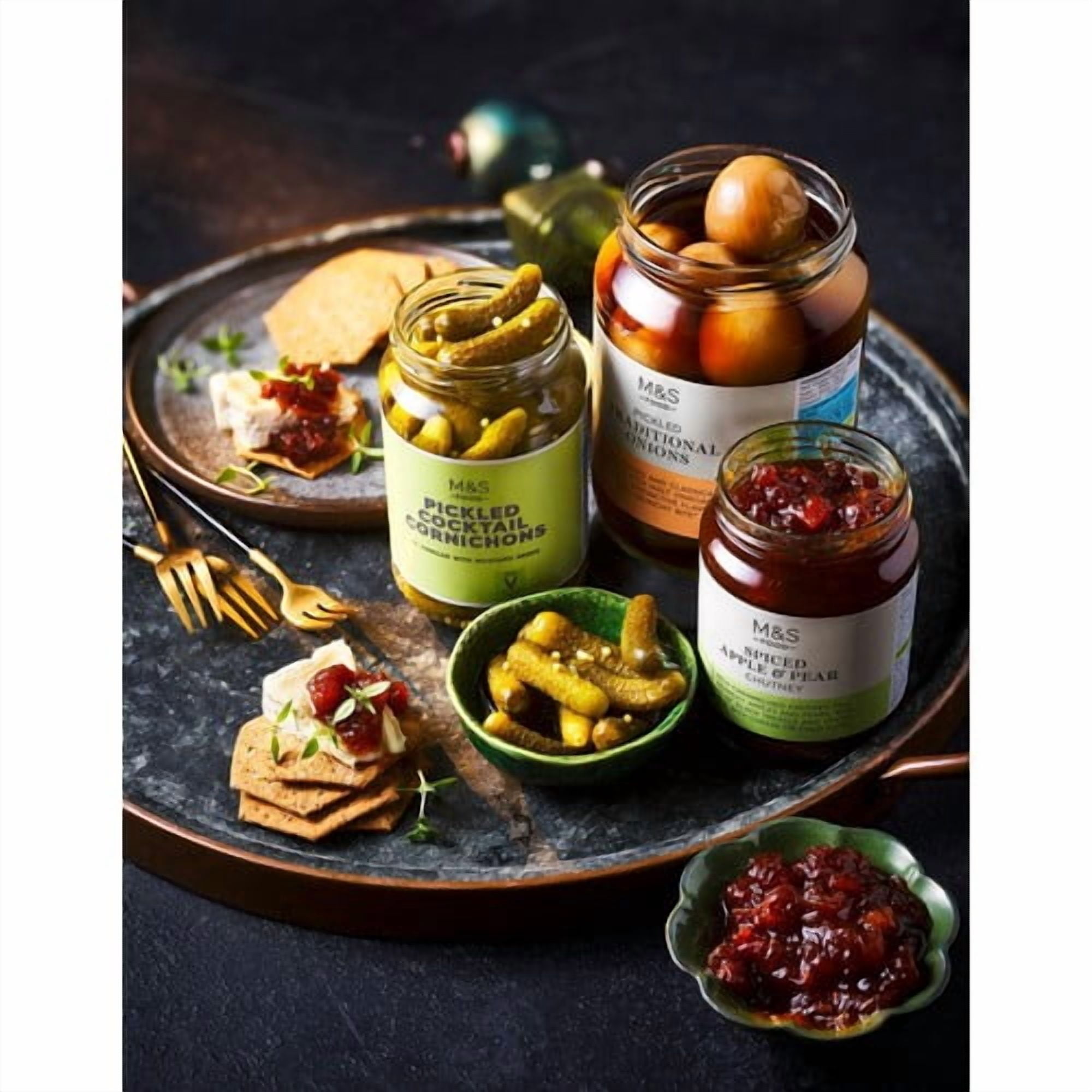 M&S Traditional Pickled Onions 680g, British Import (Pack of 2)