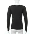 thumbnail image 3 of TiaoBug Kids Boy Girls Thermal Underwear Tops Long Sleeve Gymnastics Training Undershirt Base Layer Shirt Type B Black 10-12, 3 of 7