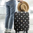 thumbnail image 2 of Black Planet Moon Pattern Luggage Cover Fashion Suitcase Cover Baggage Covers Fit 25-28 Inch Luggage (Go Travel), 2 of 5