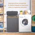 thumbnail image 2 of Cesto para Ropa Sucia, 165L Cesta de Lavander&iacute;a Plegable de Gran Capacidad con 3 Compartimentos para Lavar y Guardar Ropa, Perfectos para Ba&ntilde;os Sala de Estar, Dormitorio y Lavand, 2 of 7