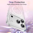 thumbnail image 5 of JETech Glitter Case for iPhone 17 Pro Max 6.9-Inch Compatible with MagSafe, Clear Cute Bling Sparkle for Women and Girls, Shiny Shockproof Magnetic Sparkly Phone Cover (Pink), 5 of 6