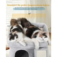 thumbnail image 2 of 14in Cat Tree Tower with 20 * 16.5in Perch Bed and Washable Top for Large Adult Cats, Condo and Scratching Post for Indoor Kitten Pet, Light Gray, 2 of 7