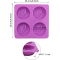 thumbnail image 2 of 4 moldes de jabón para cara de sol y luna, 4 cavidades, moldes de jabón de silicona para sol y luna, molde de jabón de silicona para hacer resina DIY (púrpura), 2 of 5