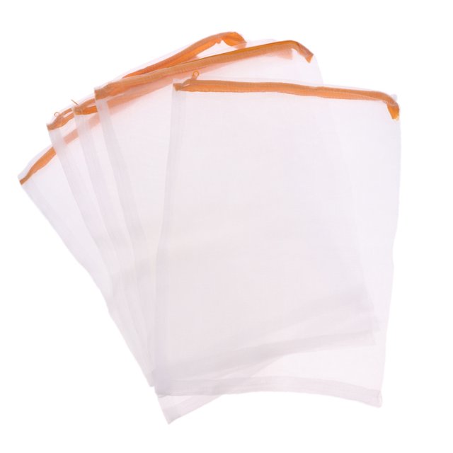 5pcs malla de acuario bolsa de filtro de medios bolsa de red del tanque de pescado blanco - 44x32.5cm Sunnimix Bolsa de filtro de malla de acuario