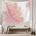 thumbnail image 5 of Pink Gold Large Tapestry for Bedroom Wall Hanging Tapestry,Boho Modern Abstract Minimalist Aesthetic Flower Ceiling Backdrop Tapestries Poster Blanket Wall Decor for Teens Room Living Room 100" x 59", 5 of 8