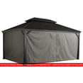 thumbnail image 6 of Sojag Messina/Mykonos 14 x 12 x 7 ft Grey Curtains for Gazebo, 6 of 8