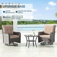 thumbnail image 6 of Gotland 10PCS Outdoor PE Rattan Wicker Patio Furniture Set with 43" Fire Pit Table & Swivel Rocking Chairs Set,Sand, 6 of 8