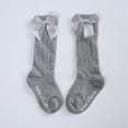 thumbnail image 5 of Aosijia Baby Knee High Socks Newborn Infants Long Cotton Socks Boys Girls Toddlers Ruffled Socks Gray, 5 of 9