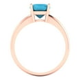 thumbnail image 4 of Clara Pucci 14K Rose Gold 2ct Turquoise Solitaire Ring for Women, 4 of 7