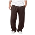 thumbnail image 3 of Men's Elastic Waist Pants Baggy Track Pants Men Elastic Bottom Sweatpants with Pockets, Relaxed Fit, Moisture Wicking, Breathable, 3 of 6