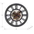 thumbnail image 4 of Monarch Specialties I 9064 - Clocks, 20" Round, Gear Mechanism, Wall Clock, Black, Transitional, 4 of 4
