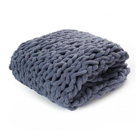 Chunky Knit Blanket Chenille Yarn blanket Chunky chenille ...