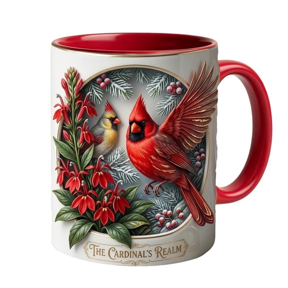 OADUKQ Red Ceramic Mug, One Size