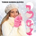 thumbnail image 2 of Guantes sin dedos para mujer Guantes de gato Guantes cálidos de felpa sintética Guantes de gato bonitos para los dedos Guantes de invierno para cosplay Equipamiento para deportes de invierno, 2 of 5