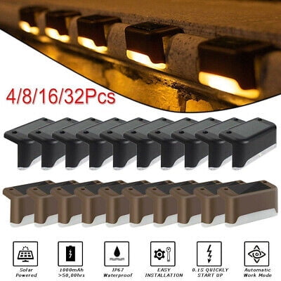 

Solar LED Bright Deck Lights Outdoor Garden Patio Railing Decks Path Lighting