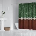 thumbnail image 2 of Green and Brown Football Stitch Pattern Shower Curtain 72"x72" ,Bathroom Decorative Shower Curtains Set with 12 Hooks,Modern Waterproof Washable Shower Curtain, 2 of 6