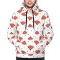 thumbnail image 2 of Bingfone Hand Drawn Watermelon Men's Drawstring Hoodie Long Sleeve Pocket Sweatshirts-Medium, 2 of 6