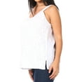thumbnail image 3 of Sakkas Soffe Women's Casual Summer Sleeveless Floral Cotton Tank Top Blouse Light - White - M, 3 of 5
