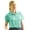 Turquoise, variant on Monterey Club Women's Dot Texture Solid Golf Polo Shirt #2074