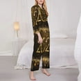 thumbnail image 3 of Balery 2024 Happy New Year Conjunto de Pijama con Estampado para Mujer, Conjunto de Dos Piezas con Manga Larga, Ropa de Dormir Suave con Bolsillos, Pijamas Cómodos-Small, 3 of 7