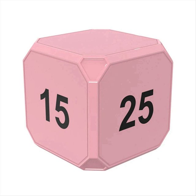 Mini Temporizador Digital Rosa Que Se Gira para Cambiar, Pantalla LED, 4 Tiempos Preestablecidos, Modo Dual, Temporizador de Cocción con Cuenta Regresiva