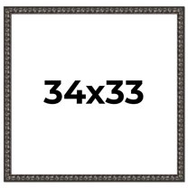 34x33 Frame Black-Brown Medieval Solid Wood Picture Frame | 1.5 Inch Moulding Width | Gotham