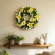 thumbnail image 5 of Corona de plástico con flujo Er, corona de primavera para puerta, corona de invierno, vegetación artificial, adecuada para decoración de paredes en interiores y exteriores, decoración navideña, decora, 5 of 6