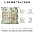 thumbnail image 5 of Qinduosi Buffalo Plaid Happy Easter Bunny Pillow Covers of Eucalyptus Leaves Rabbit Pillows Decorative Throw Pillows Blue Cushion Case Farmhouse Decor for Couch Sofa White, 5 of 5